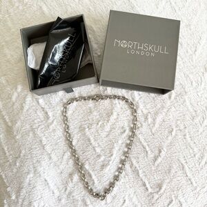 Northskull London Lydia Tomlinson Racine Silver Chain Necklace NIB
